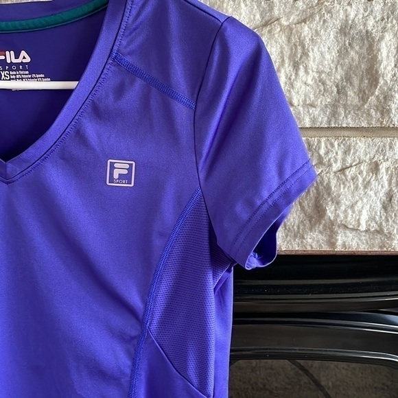 FILA Sport dry fit t shirt size XS purple - Picture 3 of 5